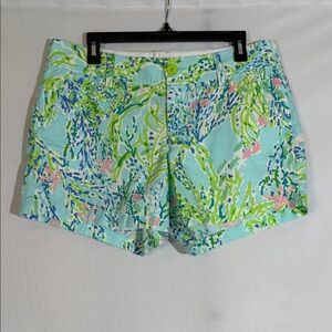 Lilly Pulitzer Callahan Shorts Size 12 Blue Heaven Print EUC